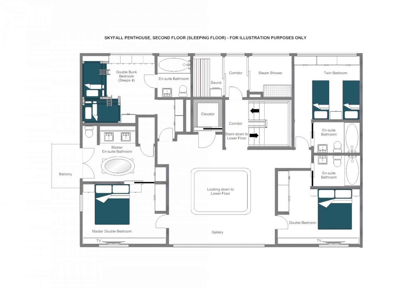 Skyfall Penthouse St Christoph Floor Plan 1